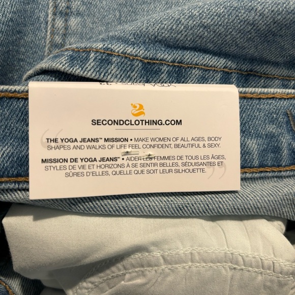 YOGA JEANS Sz 32 Jeans Button Fly Mid-Wash Mom Or Boyfriend Style NEW WITH TAGS - Picture 10 of 12